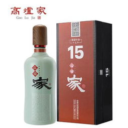 高炉家酒43度和谐15年浓香型高度酒白酒500ml 1国产名酒高粱酒